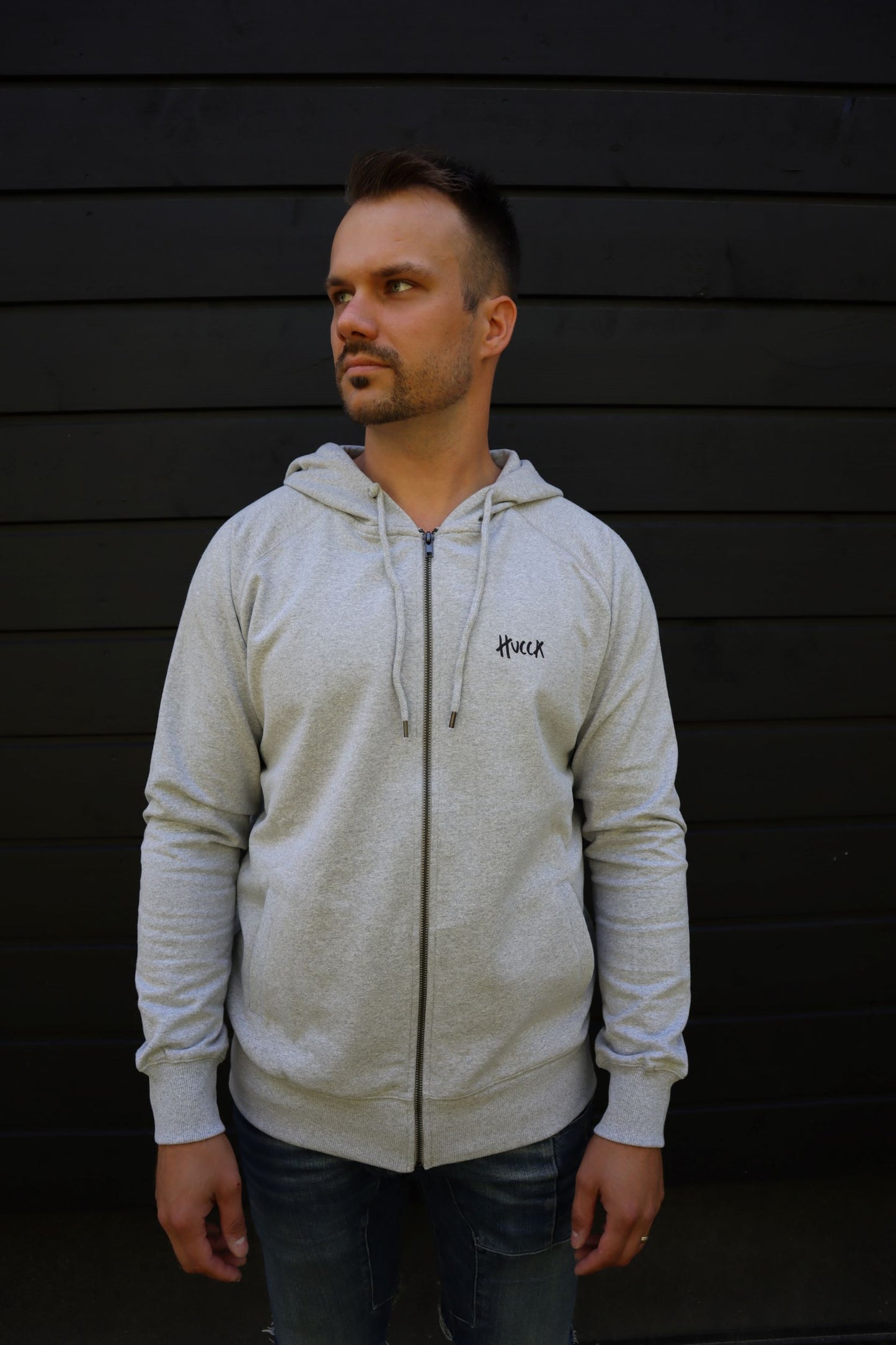 Zip Hoodie Grey Melange
