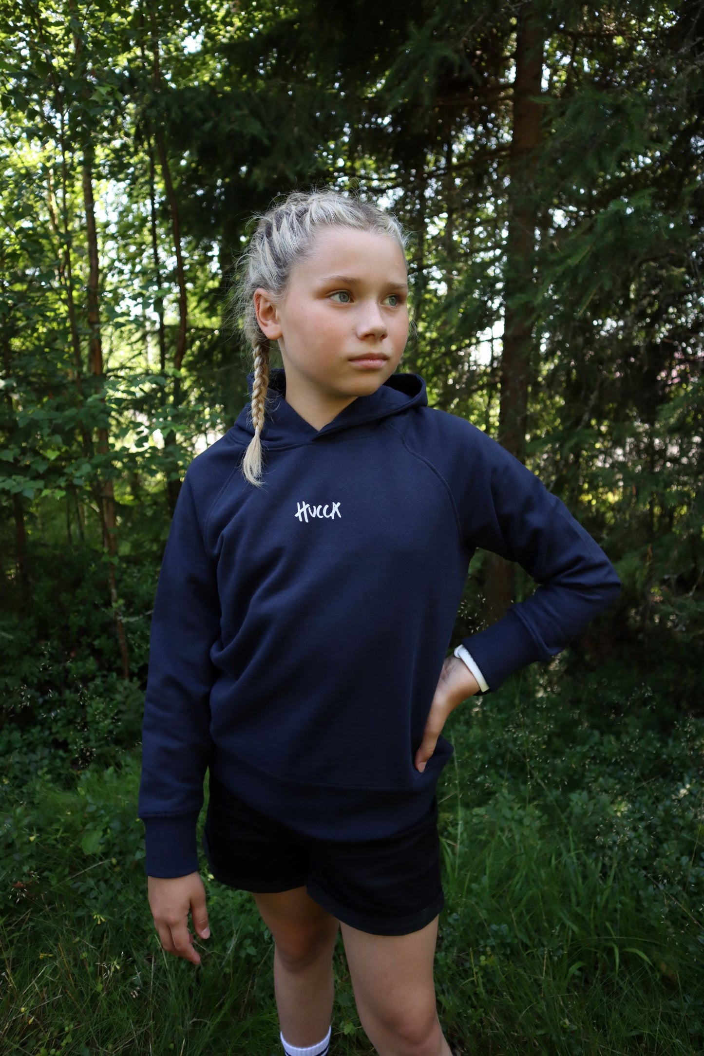Kids' Hoodie Solid Navy