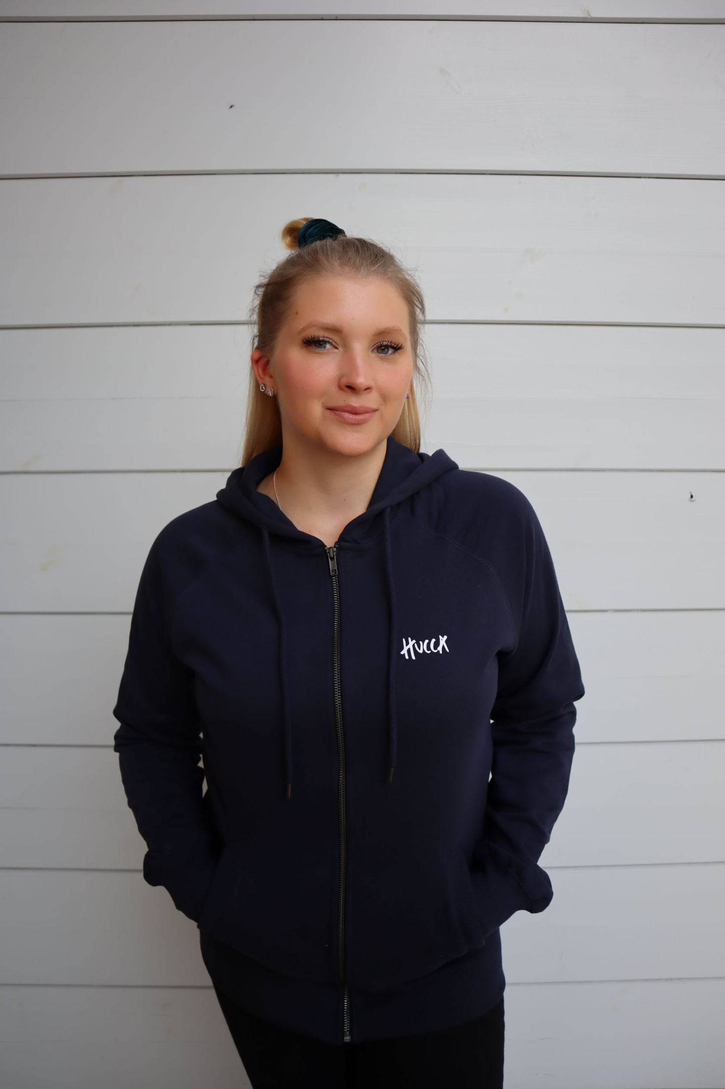 Zip Hoodie Solid Navy